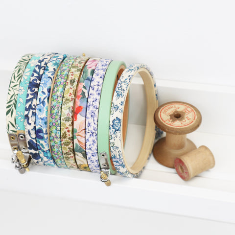 Liberty Fabric Covered Embroidery Hoops