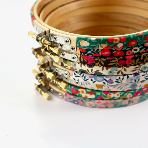 Wiltshire Berry embroidery hoops.