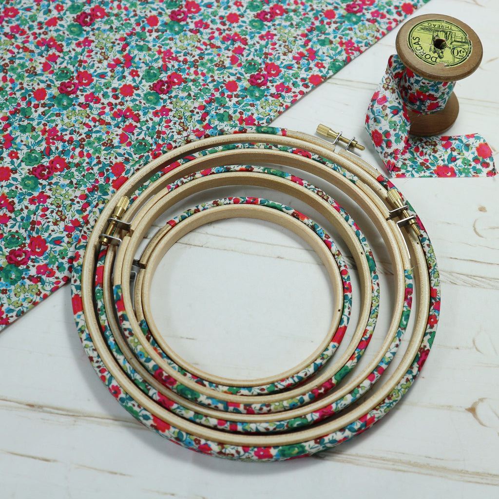 Red and Green Embroidery Hoop For Finishing Embroidery