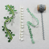botanical ribbon collection in green, ivory and grey