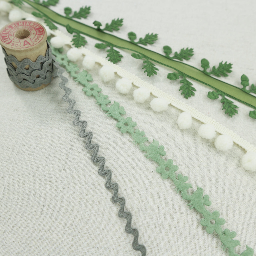 woodland ribbon on a vintage cotton reel