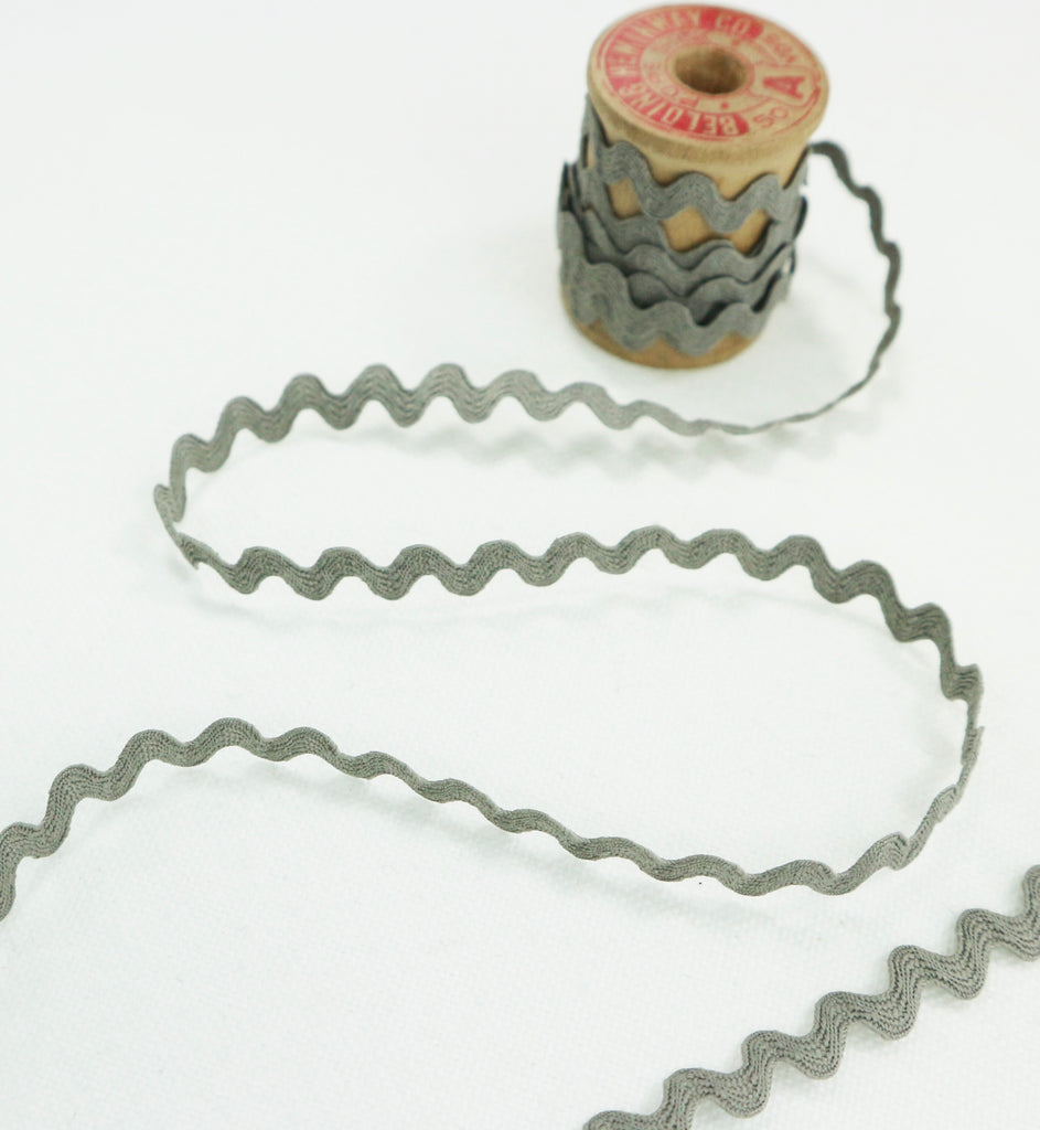 grey Ric Rac on a vintage cotton reel