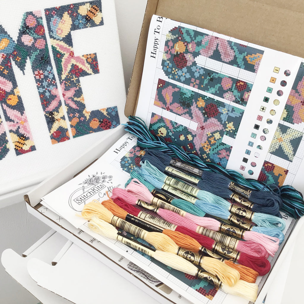 Do it yourself craft kit with chart and supplies