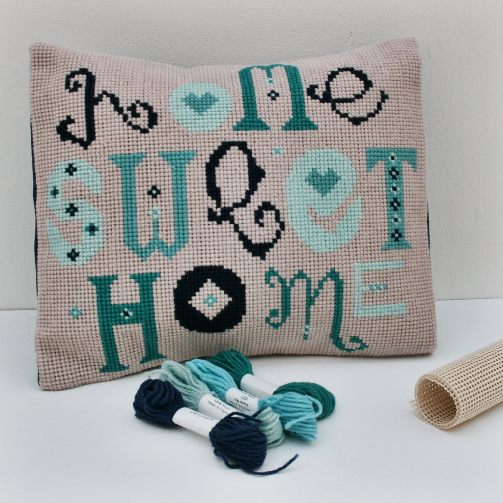 Home Sweet Home,  Wool Cross Stitch Kit. - StitchKits Crafts