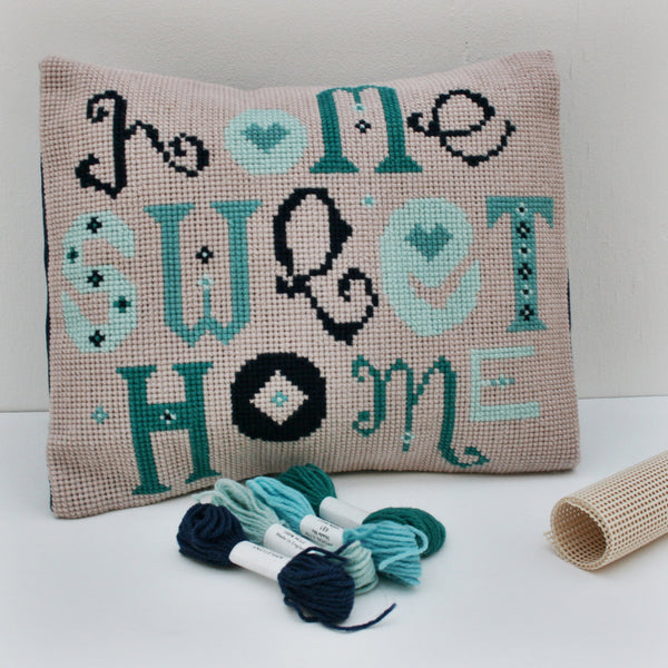Home Sweet Home, Wool Cross Stitch Kit. - StitchKits Crafts