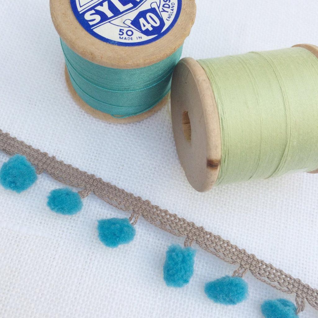 Baby Blue Hearts & Stripes Ribbon Collection - StitchKits Crafts