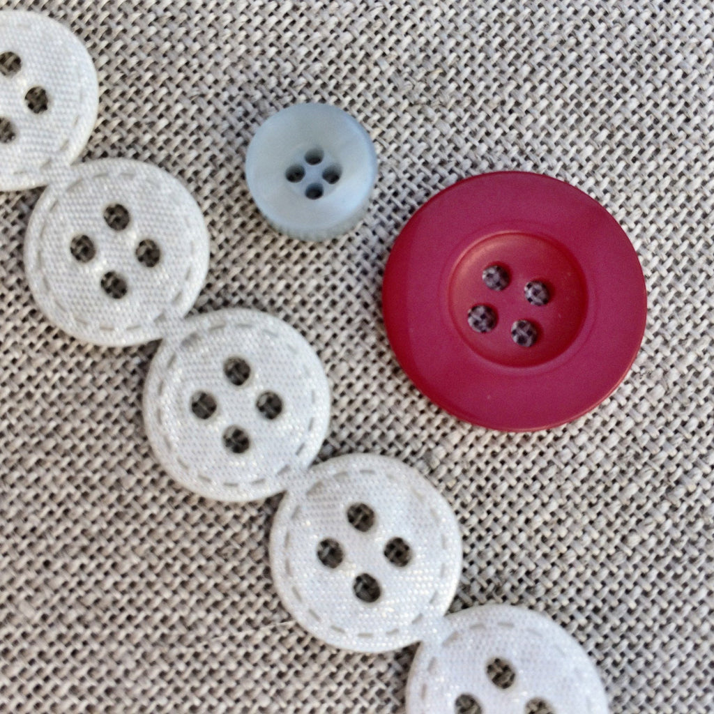 Satin Cutout Button Ribbon - StitchKits Crafts