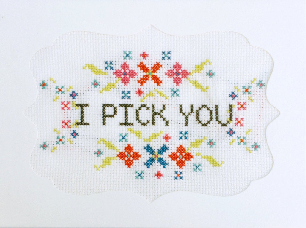Cross Stitch valentines Card kit - StitchKits Crafts