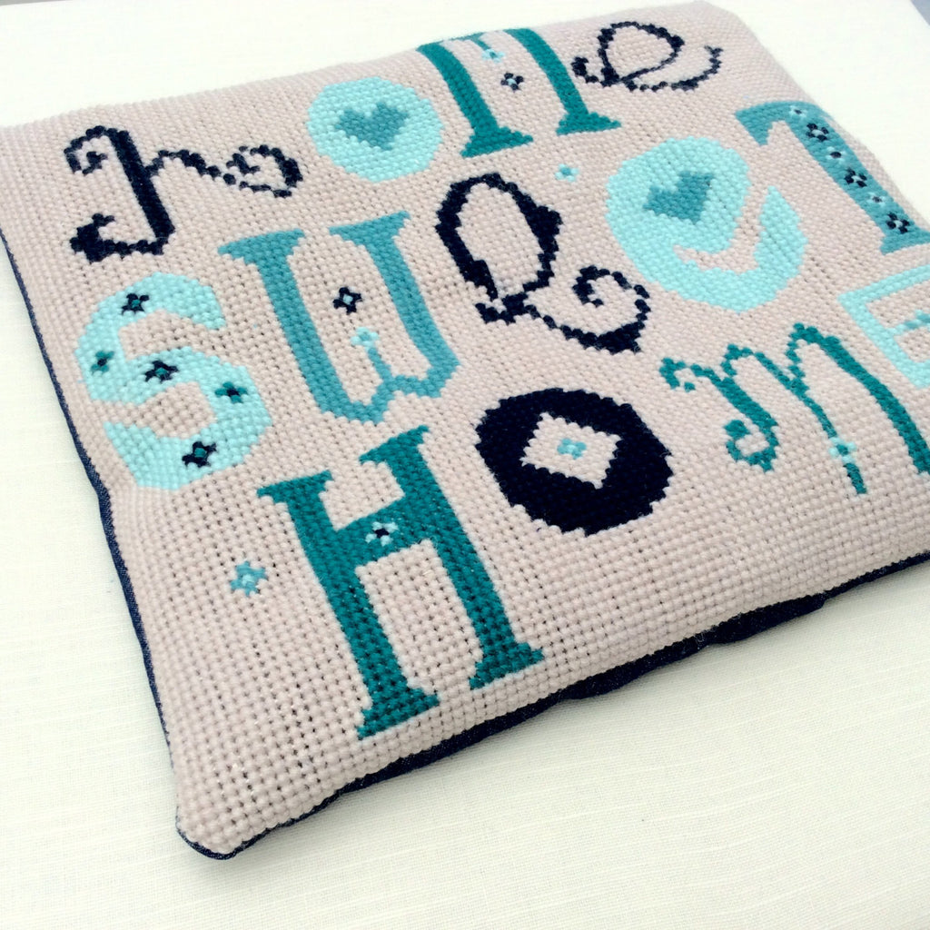 Home Sweet Home,  Wool Cross Stitch Kit. - StitchKits Crafts