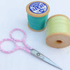 Pink and Turquoise Polka Dot Embroidery Scissors - StitchKits Crafts