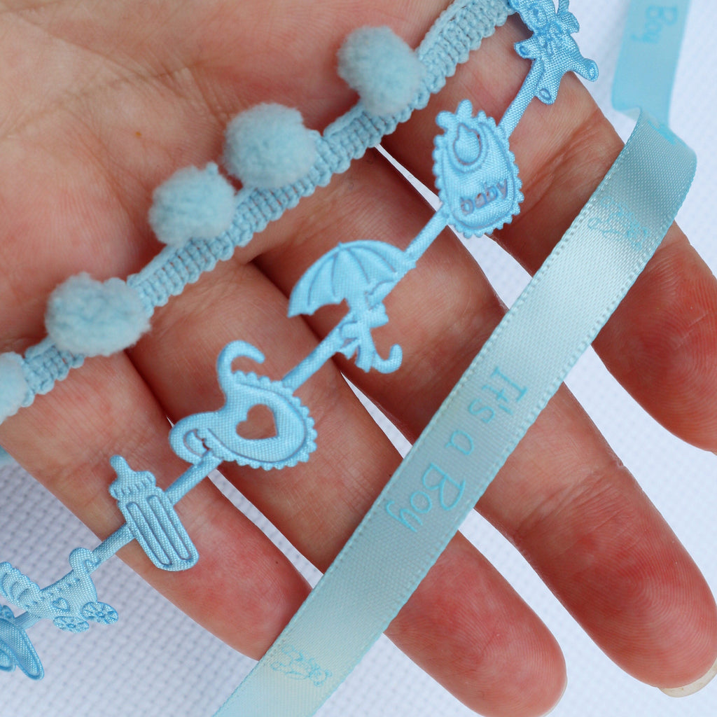 Blue Baby Ribbon Collection - StitchKits Crafts