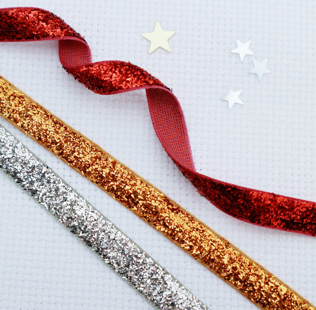 Metallic velvet Ribbon Collection. - StitchKits Crafts