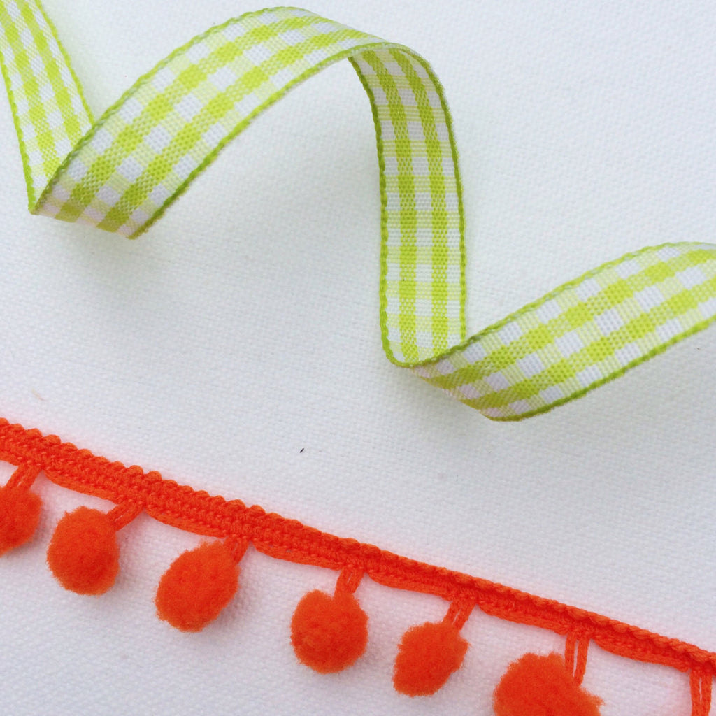 Winter Ribbon Collection. Fall craft ribbon.Ribbon with Dogs on. Orange Pom Pom Trim. Fun Cristmas Ribbon. Holiday Ribbon. Dogs in Sweaters - StitchKits Crafts