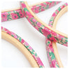 Pink 'Petal & Bud' Liberty Tana Lawn Fabric Wrapped Embroidery Hoops - StitchKits Crafts
