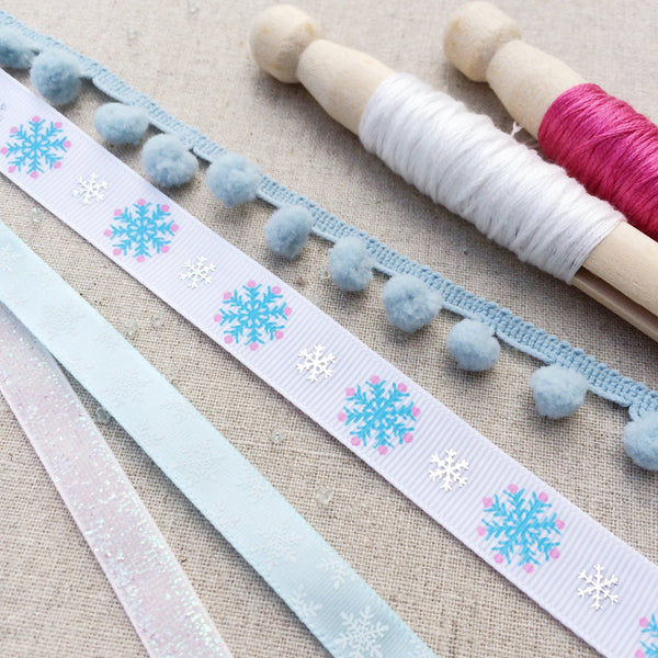 Modern Snow Flake Ribbon Collection - StitchKits Crafts