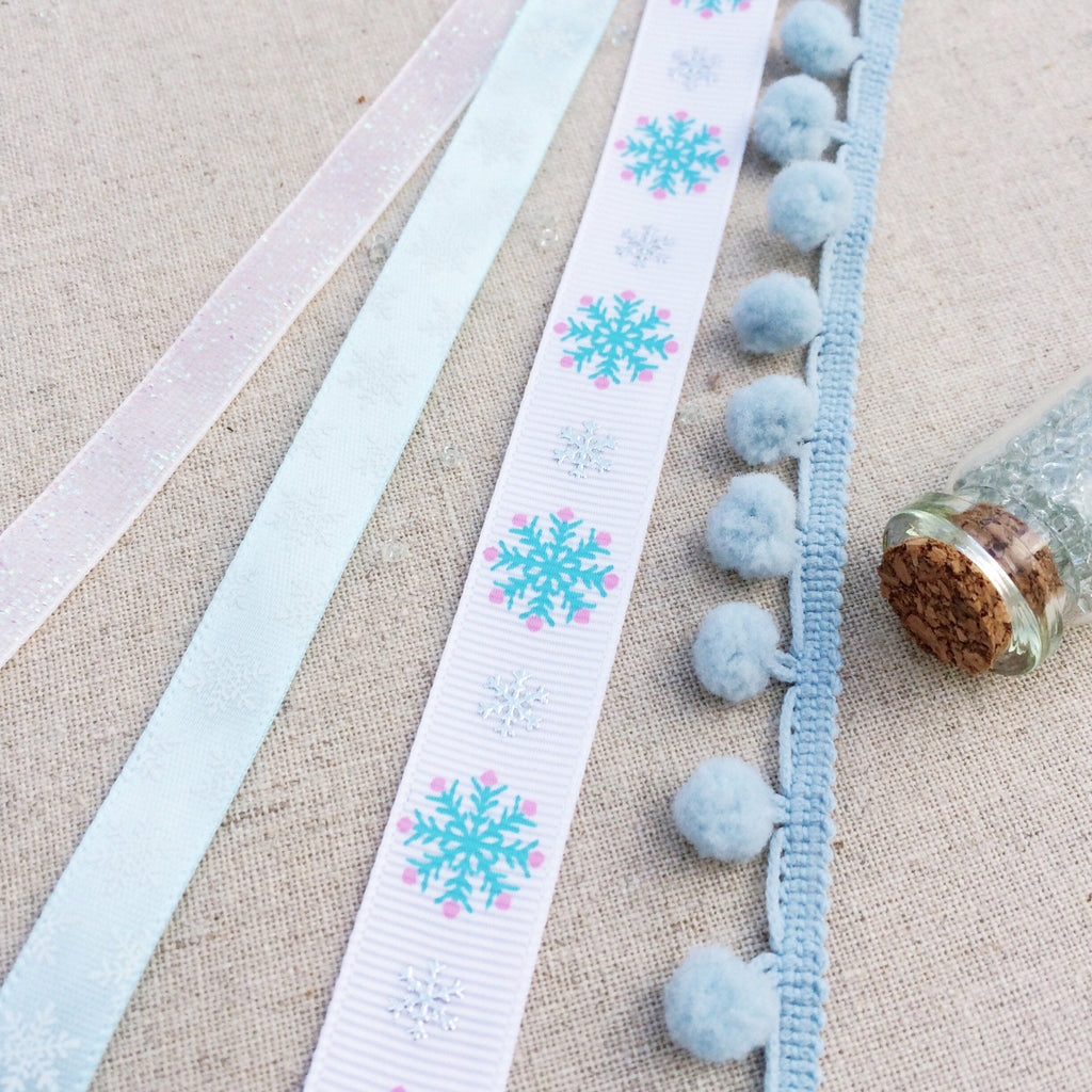 Modern Snow Flake Ribbon Collection - StitchKits Crafts