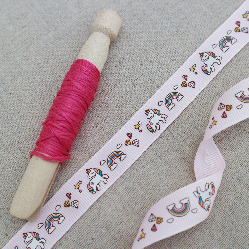 Pink Unicorn Ribbon, Collection - StitchKits Crafts