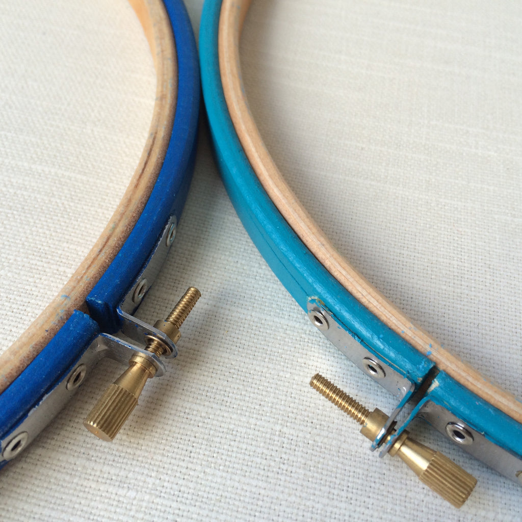 Royal Blue Painted Embroidery Hoops - StitchKits Crafts
