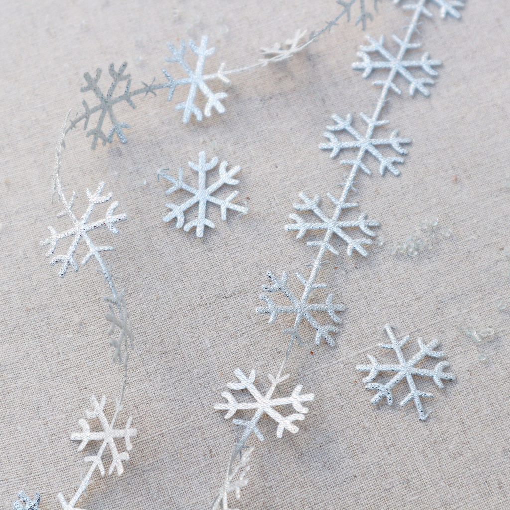 Cutout Silver Snow Flake Ribbon Collection - StitchKits Crafts