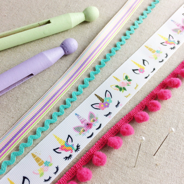 Sleepy Unicorn Ribbon Collection - StitchKits Crafts