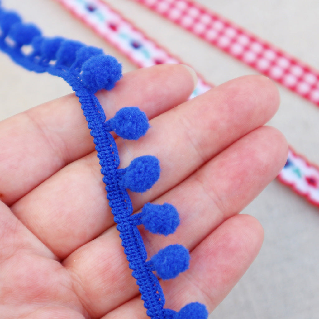 Pretty Flower Red and Blue Ribbon Collection - StitchKits Crafts
