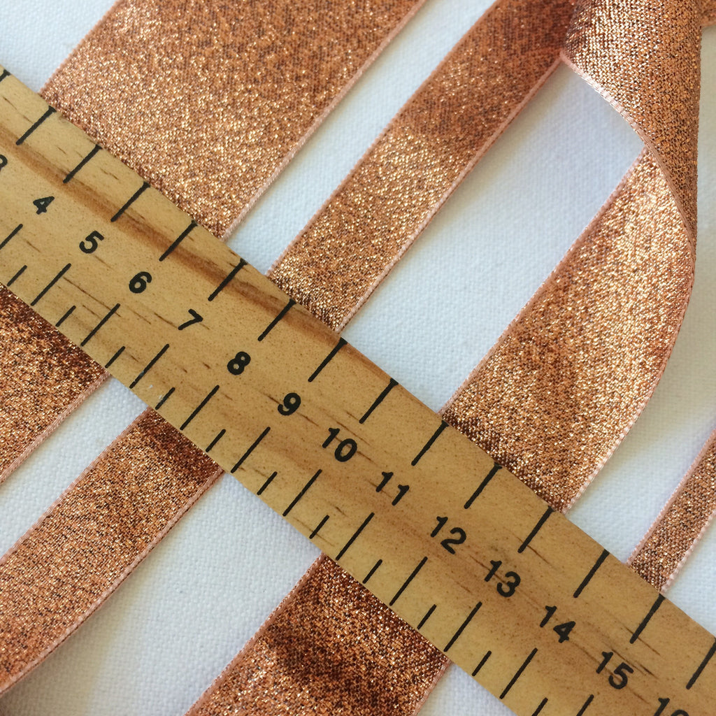 Bronze Gold Lame Ribbon Collection - StitchKits Crafts