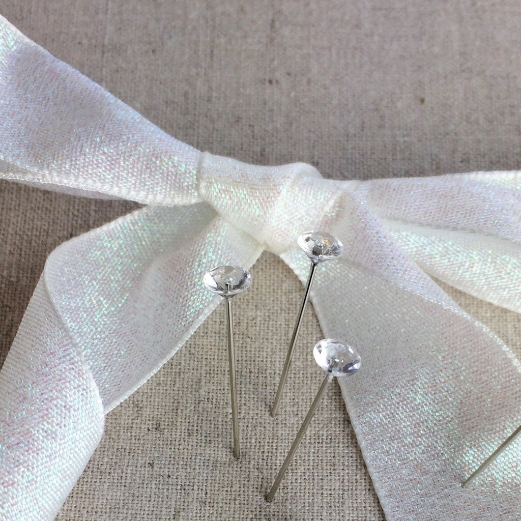 Iridescent Ribbon Collection. 25 mm Sparkly craft Ribbon. Wedding Ribbon. Party Ribbon. Gold Iridescent Ribbon, Silver Iridescent Ribbon - StitchKits Crafts