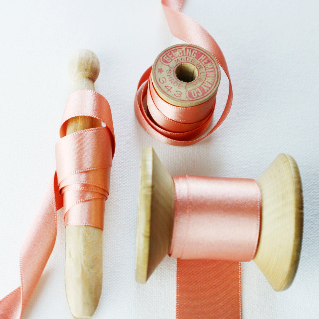 20 meter, Rose Gold Satin Ribbon - StitchKits Crafts