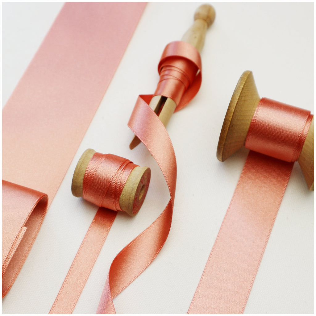 20 meter, Rose Gold Satin Ribbon - StitchKits Crafts