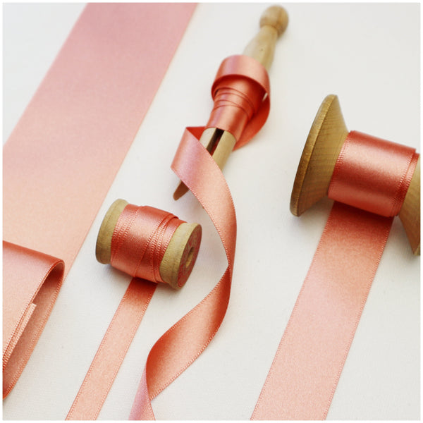 20 meter, Rose Gold Satin Ribbon - StitchKits Crafts