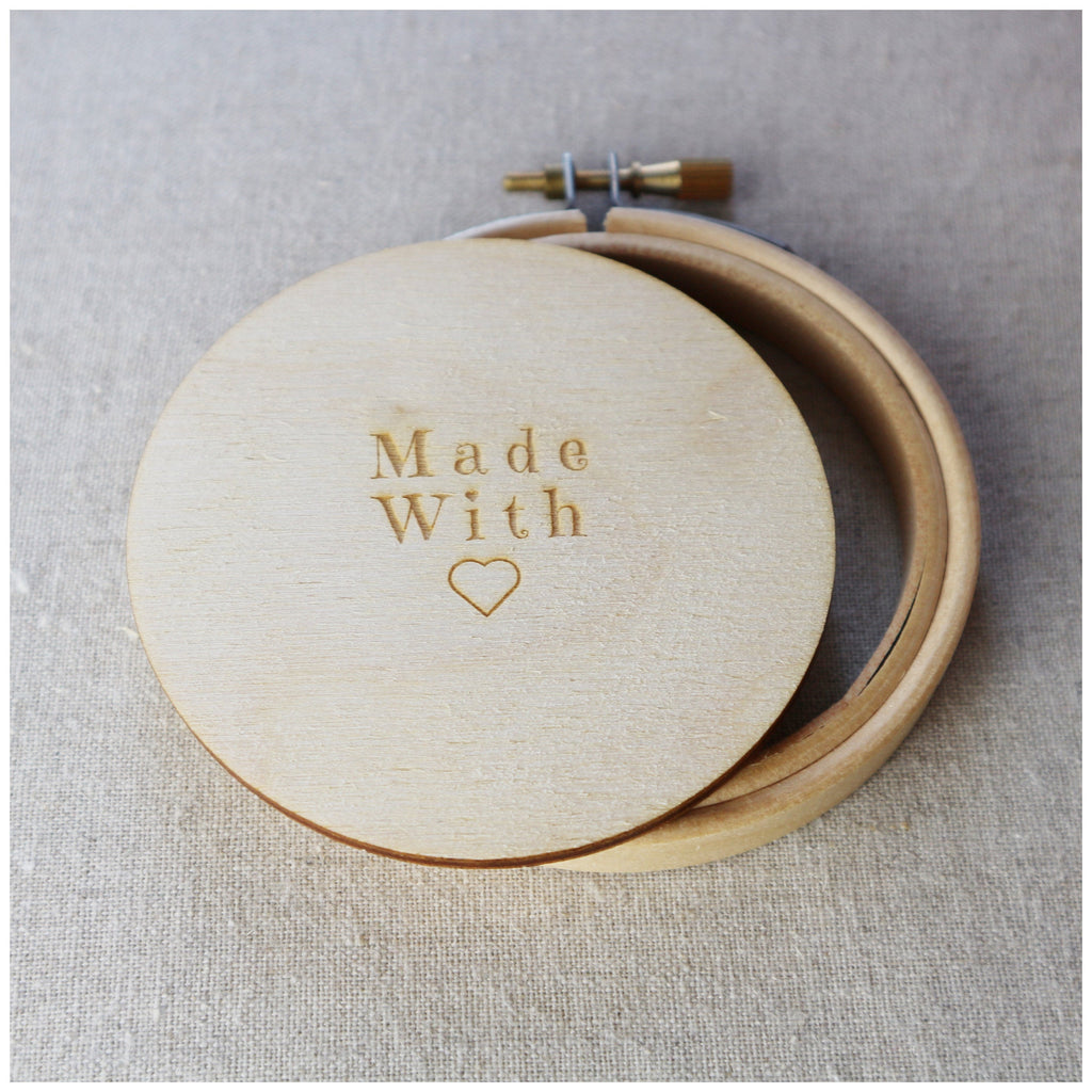 3 inch Wooden  Hoop Backs, set of three - StitchKits Crafts