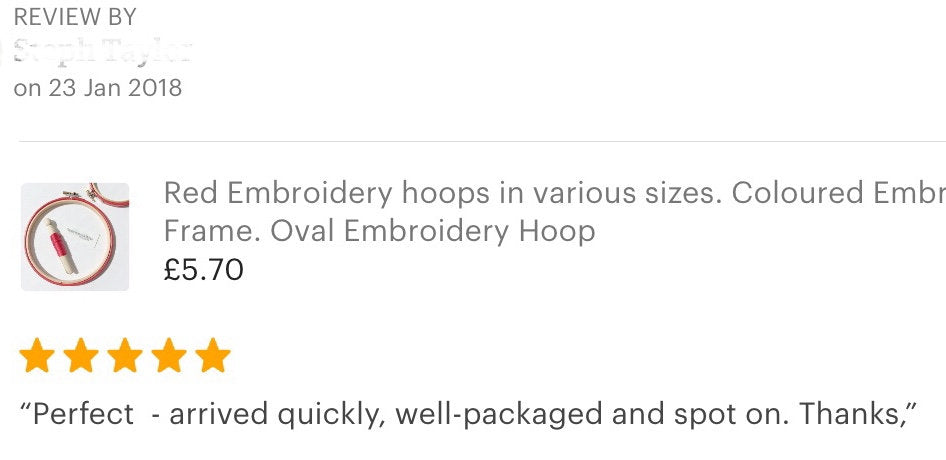 Red Painted Embroidery hoops - StitchKits Crafts