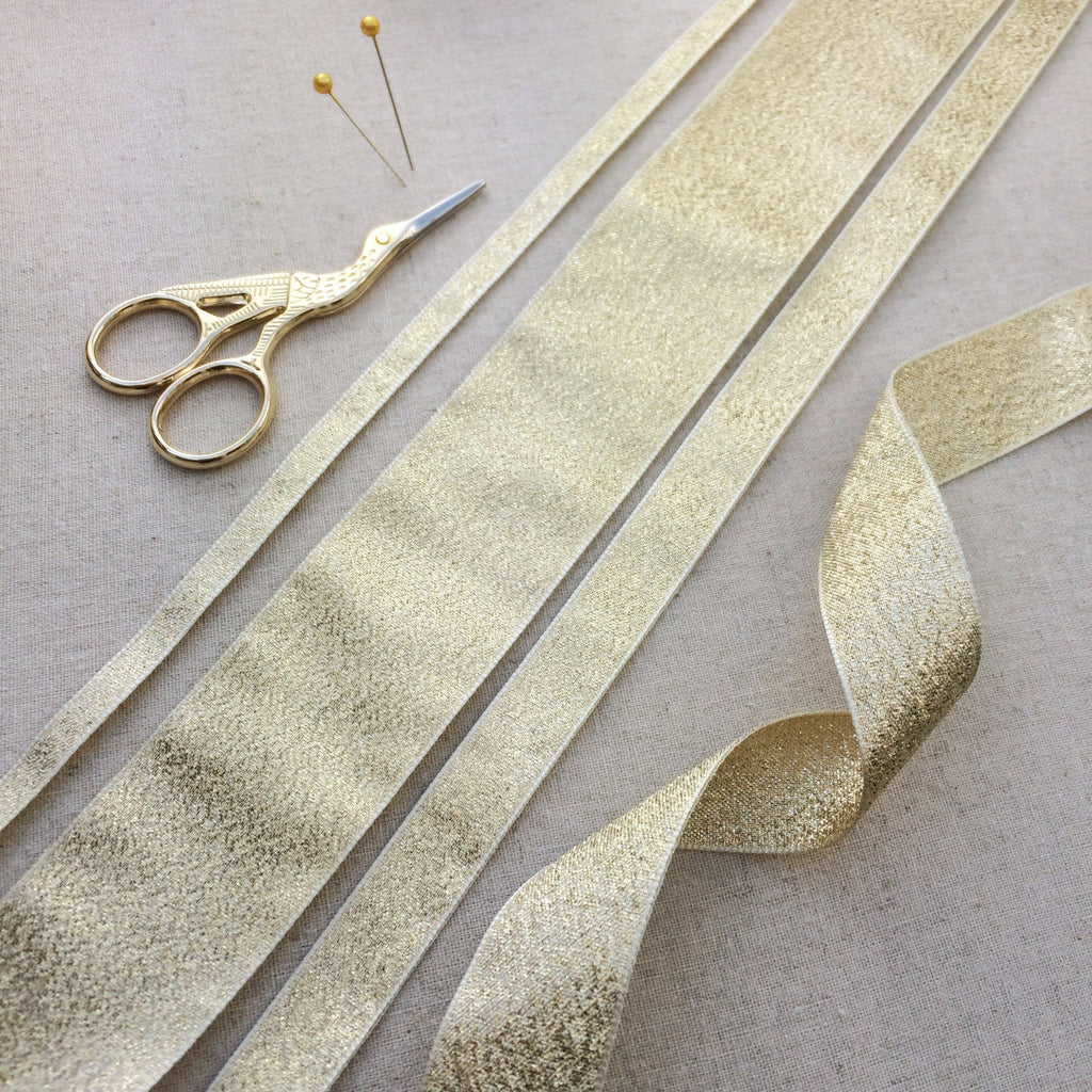 Pale Gold Lame Ribbon Collection - StitchKits Crafts