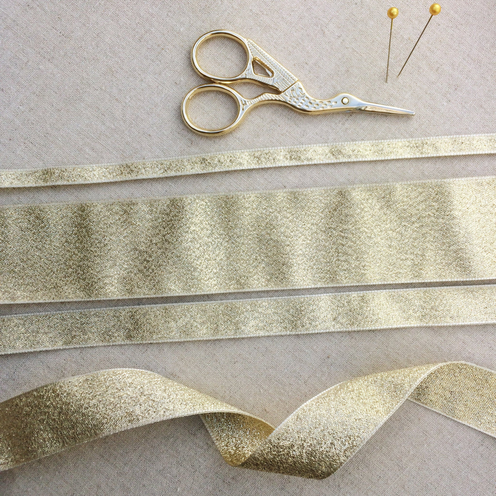 Pale Gold Lame Ribbon Collection - StitchKits Crafts