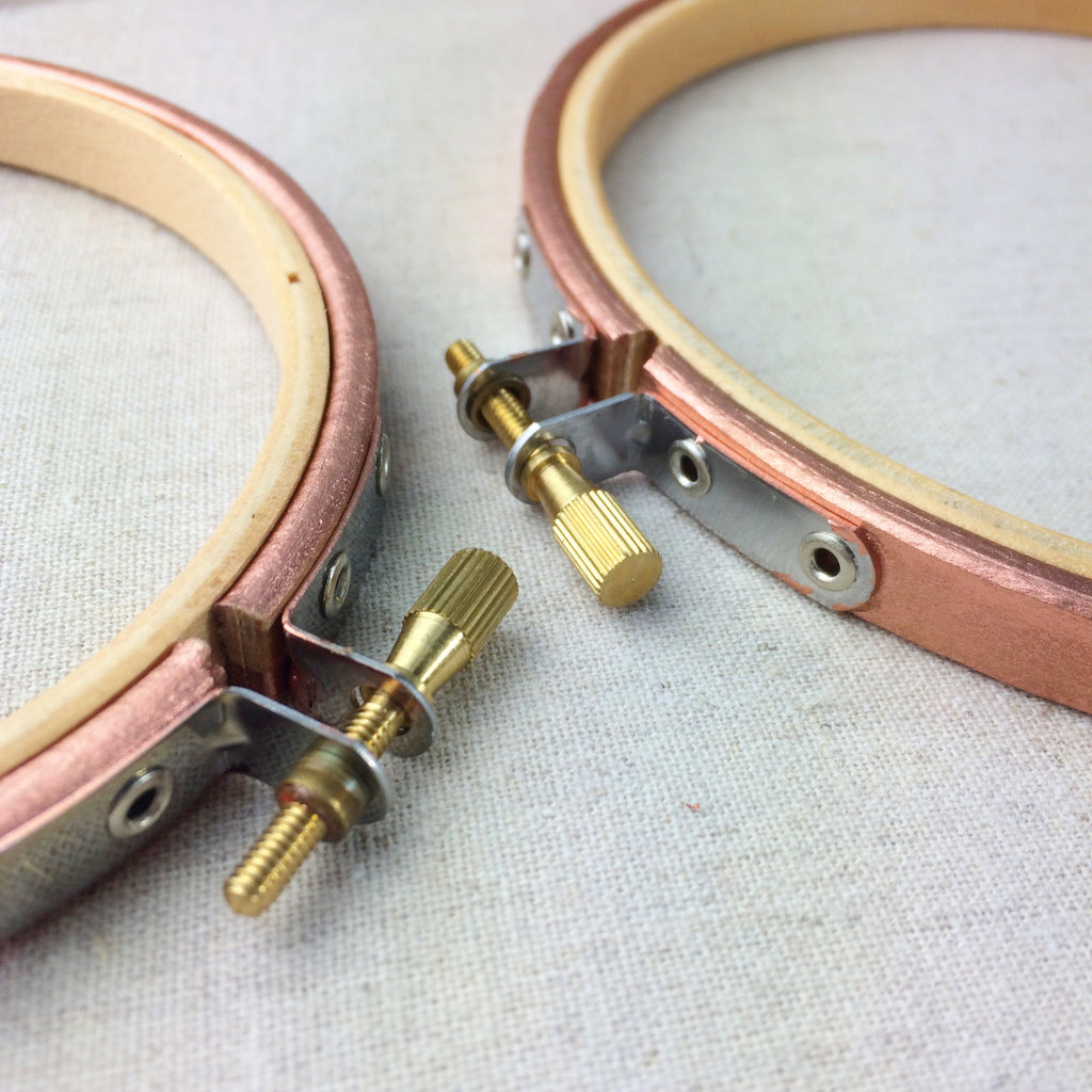 Metallic Bronze Painted Embroidery Hoop - StitchKits Crafts