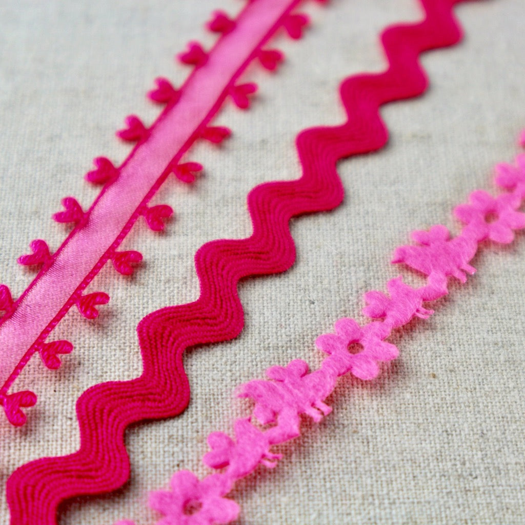 Pink Heart Ribbon Collection. - StitchKits Crafts