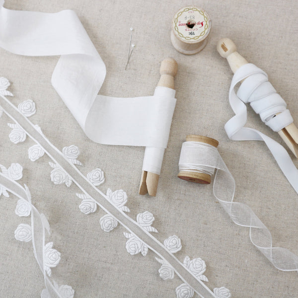 White Bridal Ribbon Collection. Luxury Trims for Styling Weddings. White Ribbon. Wedding Ribbons. White Gift Wrap Ribbon for Weddings - StitchKits Crafts
