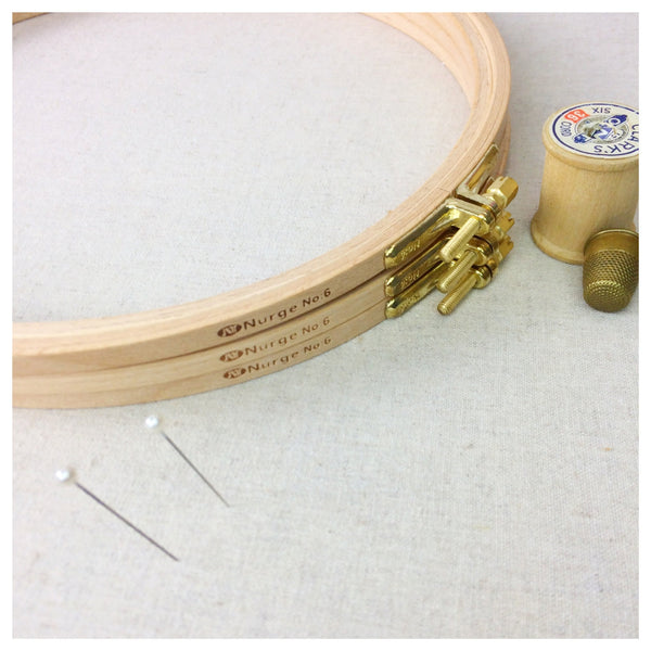 Size 6 Nurge Hoop. 25cm Premium Beech Embroidery Hoop - StitchKits Crafts