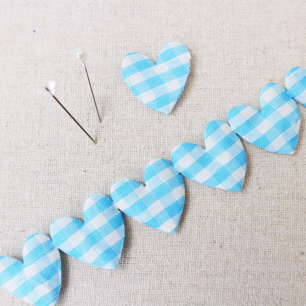 Jumbo Gingham Padded Heart Ribbon - StitchKits Crafts