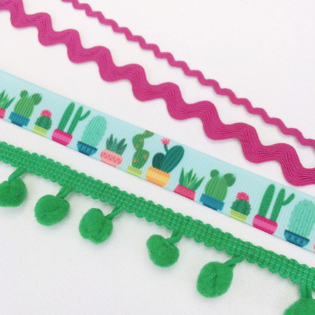 Tropical Cactus Ribbon Collection - StitchKits Crafts