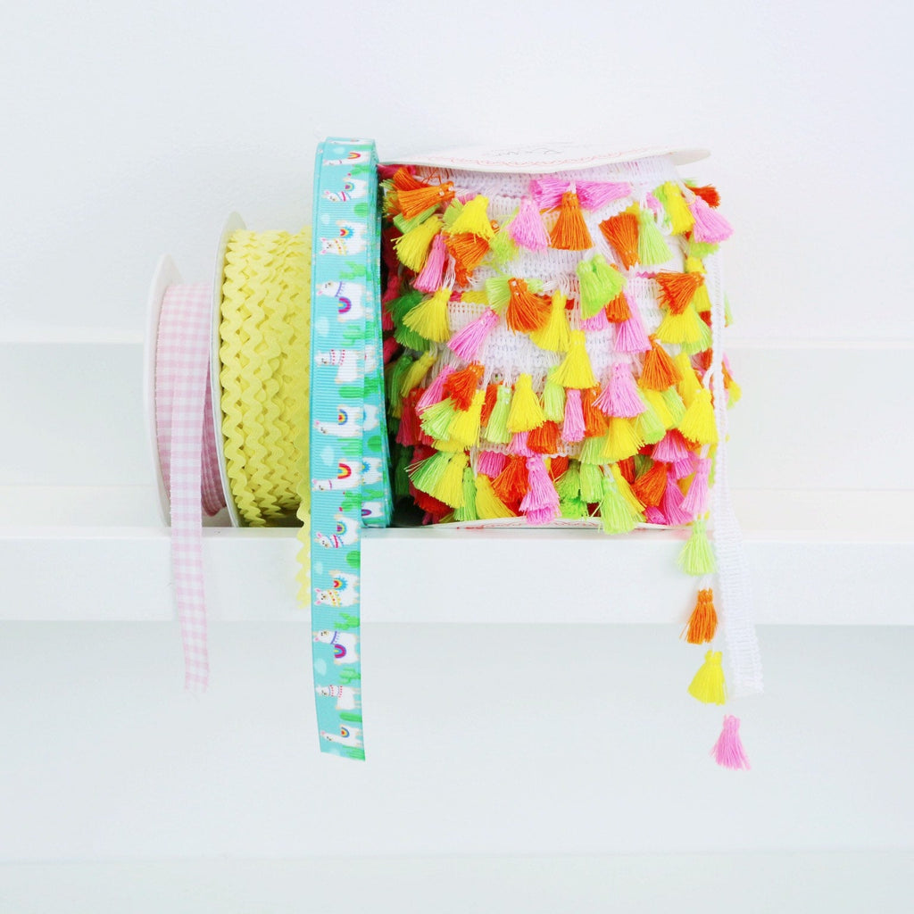 Multi coloured, Neon Tassel Trim - StitchKits Crafts