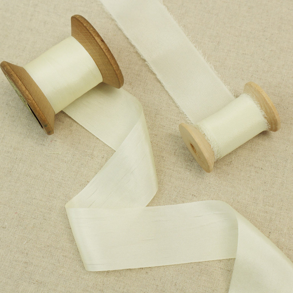 Ivory Silk Luxury Ribbon Collection - StitchKits Crafts