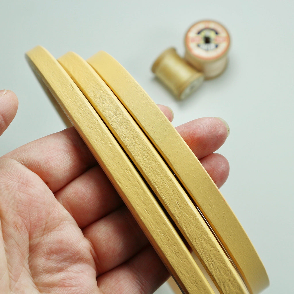 Pale Daffodil Yellow Painted Embroidery hoop - StitchKits Crafts