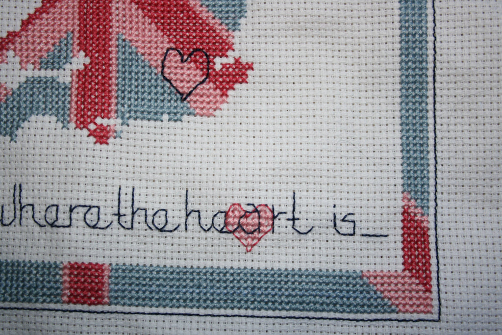 'Home is Where the Heart is' Contemporary Cross Stitch Kit - StitchKits Crafts