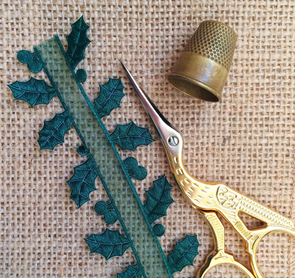 Holly Ribbon with Sheer Centre - StitchKits Crafts