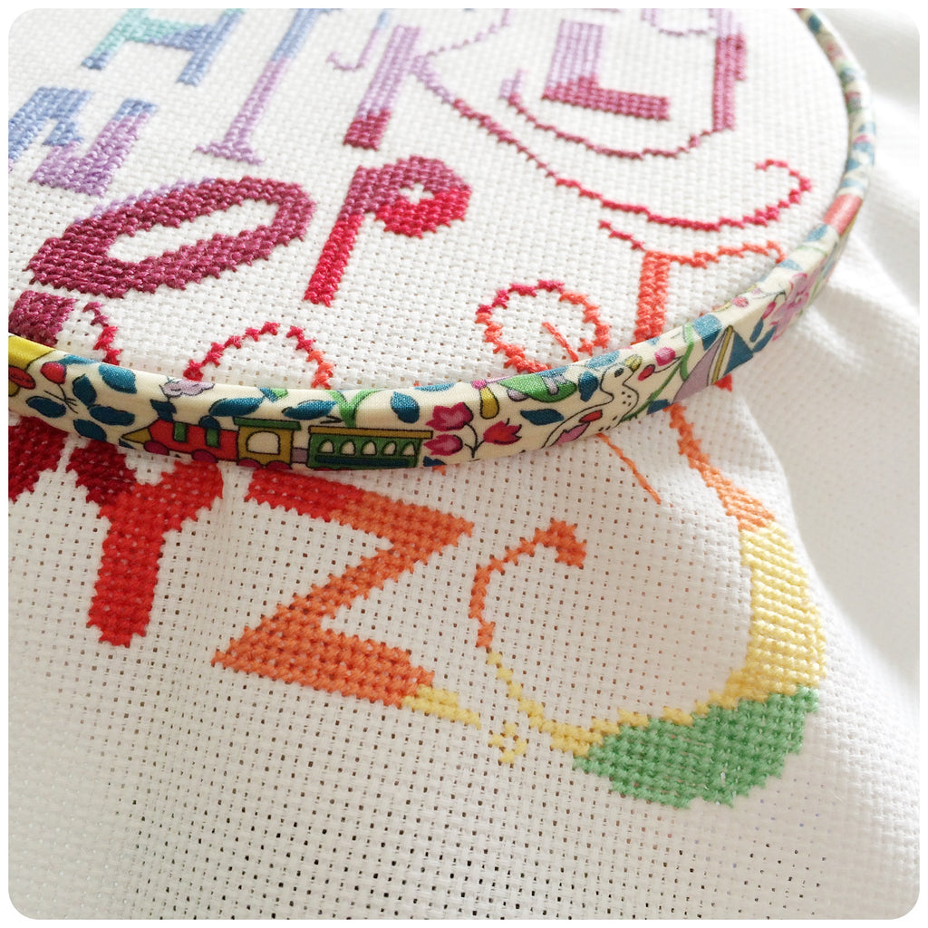 Rainbow Alphabet Sampler Cross Stitch Kit - StitchKits Crafts