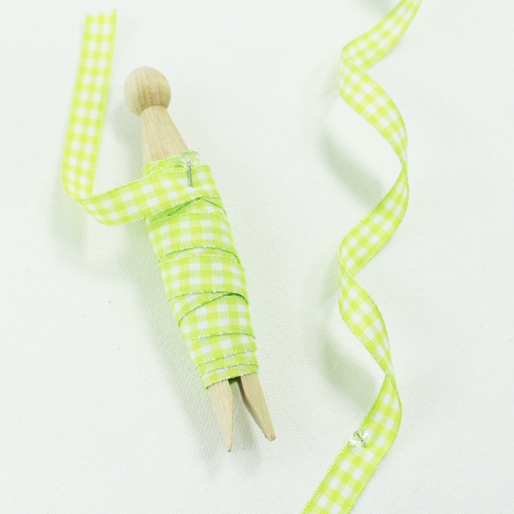 lime green gingham ribbon