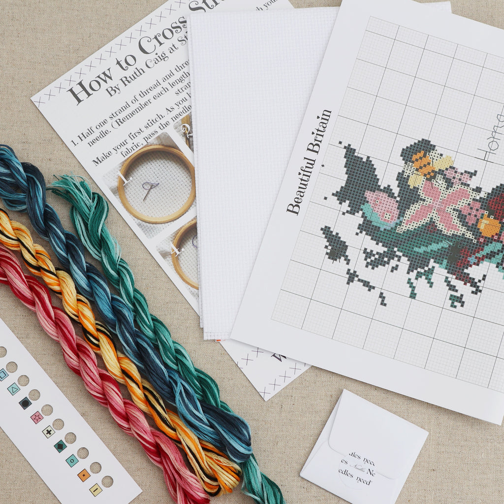 Beautiful Britain, Home Sweet Home Cross Stitch Kit - StitchKits Crafts
