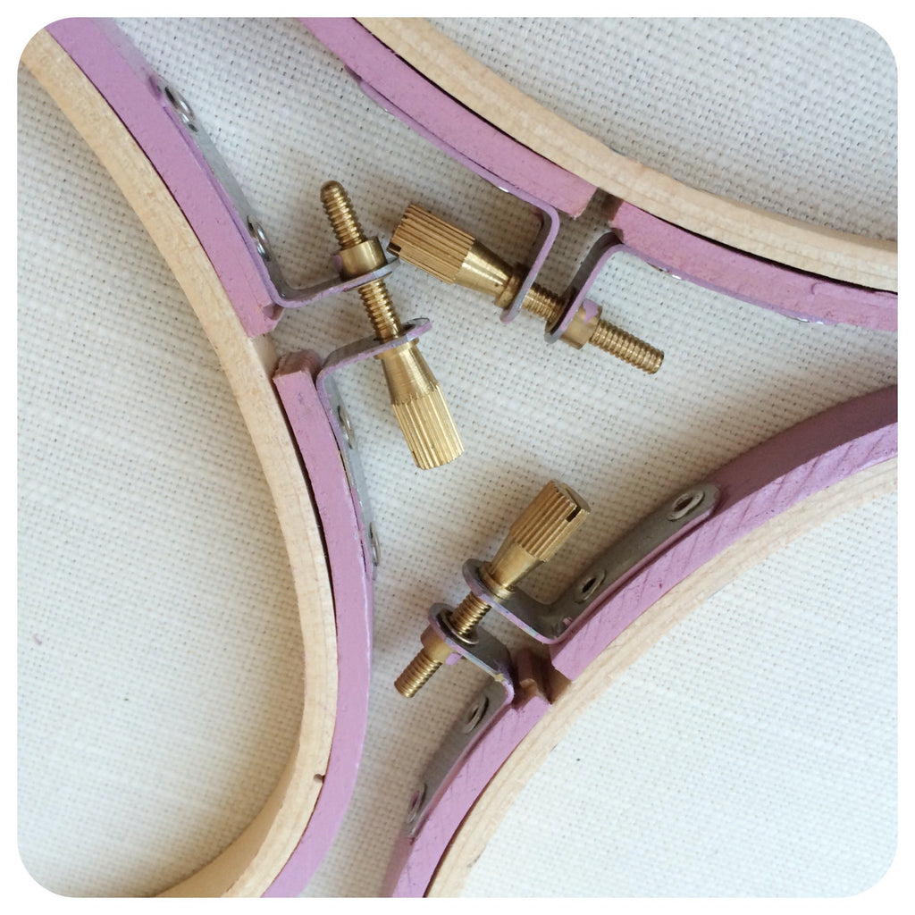 Raspberry Pink, Painted Embroidery hoop - StitchKits Crafts