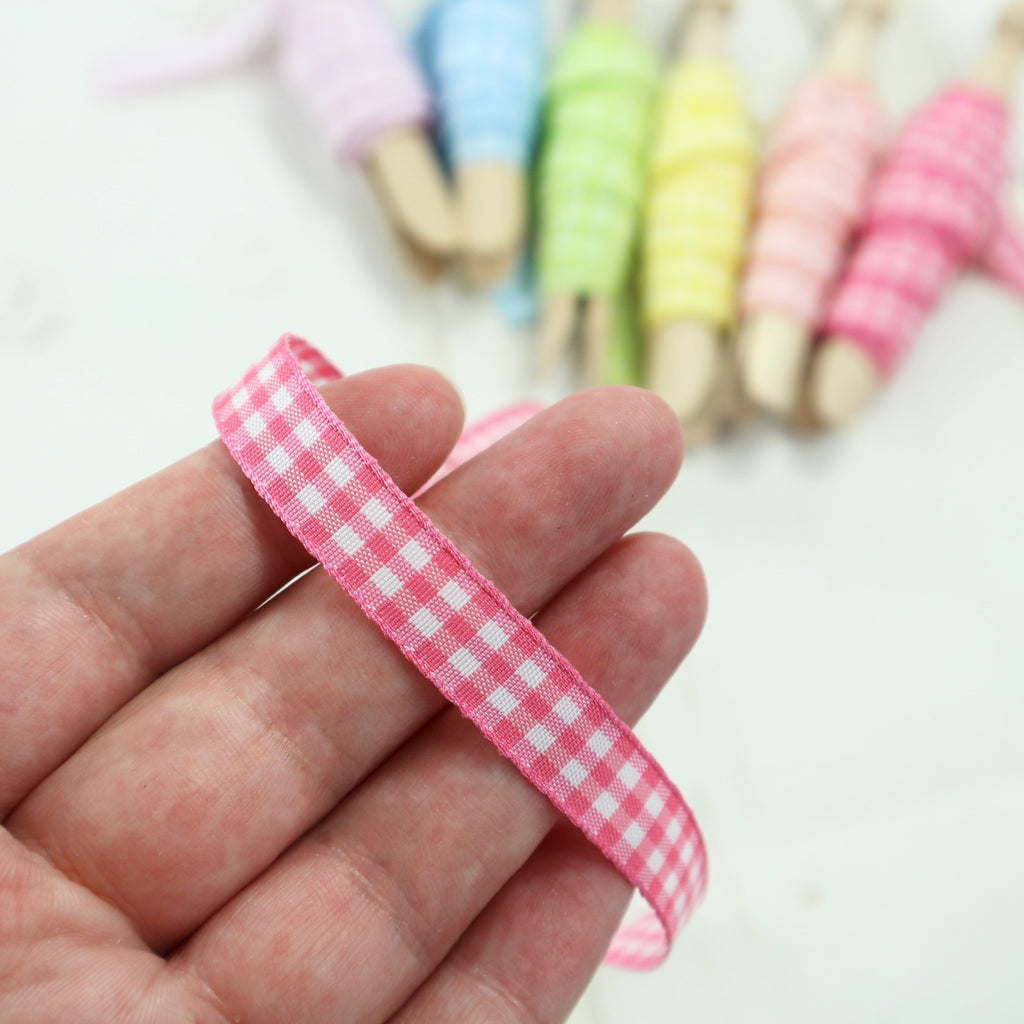raspberry gingham ribbon